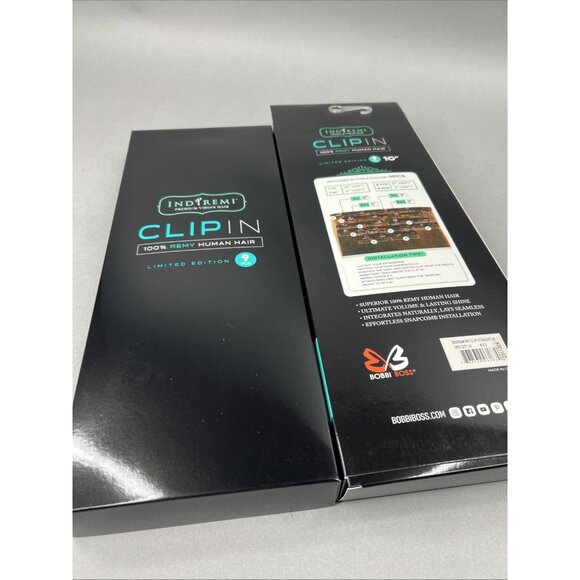 Indi Remi 9 Pc 10” Clip-in #33 Auburn Straight Human Virgin Hair Bobbi Boss - Picture 6 of 9